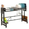 Escorredor de Louça Pia Cozinha Modular Suspensa Ajustavel Prato Talheres Copo Utensilios Rack Organ - 4
