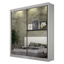Ver imagem 2 de Guarda Roupa 2 Portas 2 Espelhos São Paulo Gold Branco – Leifer Móveis
