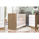 Ver imagem 1 de Quarto Infantil Completo Labirinto 2 Peças (1 Berço + 1 Cômoda) Qi98 Rústico/branco - Henn