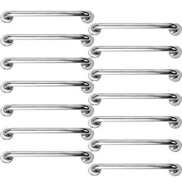 Barra Alça Apoio 50Cm Aço Inox Kit 14 Uni Gestante Idoso Cadeirante PCD Acessibilidade Banheiro Box  - 1
