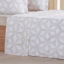 Ver imagem 4 de Jogo de Cama King 3 Pçs 200 Fios 100% Algodão 193x203x40cm Rayon