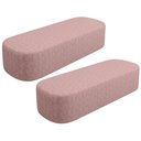 Ver imagem 1 de Kit 02 Puffs Decorativo Orgânico para Living Quarto 140cm Doha W01 Linho Rosa - Lyam Decor