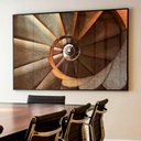 Ver imagem 1 de Quadro Decorativo Caixa Arquitetura Escadas Tacolado Moldura Caixa 3cm Preta sem Vidro 80 X 120cm