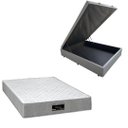 Ver imagem 1 de Cama Box Baú Blindada com Colchão Riviera Molas Ensacadas 25cm:Corino Cinza/Casal