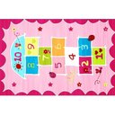 Ver imagem 1 de Tapete Infantil Emborrachado Antiderrapante 100x140cm Amarelinha Rosa