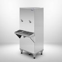 Ver imagem 2 de Bebedouro Frisbel de Coluna Inox 50 Litros 2 Torneiras 127v