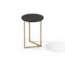 Ver imagem 1 de Mesinha de Canto Estilo Industrial Redonda Luxo Jade