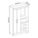 Ver imagem 5 de Guarda Roupa Solteiro 2 Portas 3 Gavetas Nt6020 Freijó/off White Nótável Móveis