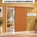 Ver imagem 5 de Kit Porta de Correr Lisa p/ Verniz Vanin 210x60cm Completa
