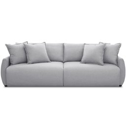 Sofá Cama Retrátil 4 Lugares para Sala de Estar 270cm Sky T03 Linho Cinza - Lyam Decor - 3 Sofá Cama Retrátil 4 Lugares para Sala de Estar 270cm Sky T03 Linho Cinza - Lyam Decor - 3