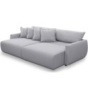 Ver imagem 1 de Sofá Cama Retrátil 4 Lugares para Sala de Estar 270cm Sky T03 Linho Cinza - Lyam Decor