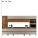 Ver imagem 7 de Cozinha Modulada Proença 8 Peças com Cristaleira e Balcão 120cm Nogueira Touch/nude Prime Tx -