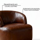 Ver imagem 5 de Poltrona de Couro Legítimo Giratória Luna