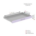 Ver imagem 7 de Mapoteca 10 Gavetas 120,4cm x 122,3cm Aço Branco/Lilas