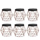 Ver imagem 1 de Kit 6 Puffs Decorativos Aramado Vanessa-Corino Preto