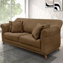 Ver imagem 5 de Sofá Decorativo 160cm 2 Lugares com 4 Almofadas Armstrong Suede Caramelo - Gran Belo