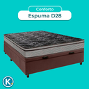 Ver imagem 4 de Cama Box Bau Marrom Casal + Colchão D28 Conforto Paropas