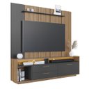 Ver imagem 2 de Rack Painel Tv até 75'' Sala Estar com Led 200x191,8cm Grafite Cj084