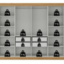 Ver mais imagens de Guarda-Roupa Casal 8 Portas 4 Gavetas Cinamomo Off White Paris