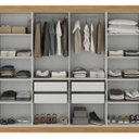 Ver imagem 7 de Guarda-Roupa Casal 8 Portas 4 Gavetas Cinamomo Off White Paris
