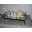 Ver imagem 4 de Bandeja para servir retangular em Aço Inox - Quadrado 40cm x 40cm