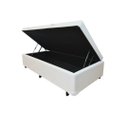 Ver imagem 1 de Cama Box Baú Solteirão Blindado Diversas Cores (88x188x42) - Linhão - Turim Milão Branco