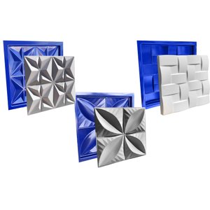 Conjunto 3 Formas 3d Gesso E Cimento Abs 1mm Lindíssimo