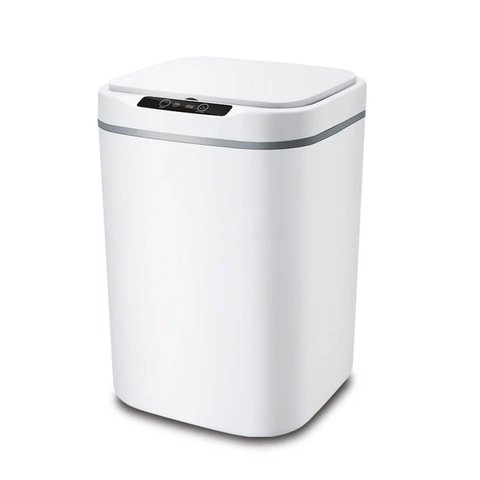 Lixeira Inteligente com Sensor e Tampa Automática 16L Branco