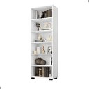 Ver imagem 1 de Livreiro Multiuso Samara Branco com 2 Portas e 5 Prateleiras 180cm Altura