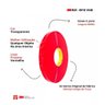 Fita Dupla Face 3m Vhb 12mm X 33mt 4910 Original Cor Transparente Liner Vermelho - 3
