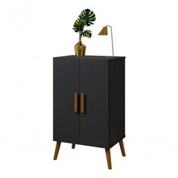 Sapateira Retro Luna Preto 2 Portas P/ 12 Pares - 3