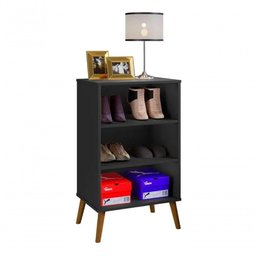 Sapateira Retro Luna Preto 2 Portas P/ 12 Pares - 2