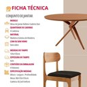 Ver imagem 5 de Conjunto de Jantar Ballare 4 Lugares Tampo MDF Redondo Cadeiras Star Linho Imbuia 135cm Moderna