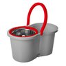 MOP Giratório Inox WAP com Sistema de Centrifugação e Cabo Ajustável, 14 Litros Cinza/Vermelho - 6