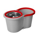 Ver imagem 7 de MOP Giratório Inox WAP com Sistema de Centrifugação e Cabo Ajustável, 14 Litros Cinza/Vermelho