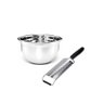 Tigela Bowl Aço Inox Escovado 3l e Ralador 1 Face Preto - 1