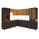 Ver imagem 2 de COZINHA COMPLETA PREDILLETA ISADORA MODULADA 8 PECAS 523CM 17 PORTAS 6 GAVETAS SEM TAMPO CHUMBO CAMU
