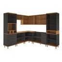 Ver imagem 3 de COZINHA COMPLETA PREDILLETA ISADORA MODULADA 8 PECAS 523CM 17 PORTAS 6 GAVETAS SEM TAMPO CHUMBO CAMU