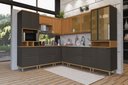 Ver imagem 1 de COZINHA COMPLETA PREDILLETA ISADORA MODULADA 8 PECAS 523CM 17 PORTAS 6 GAVETAS SEM TAMPO CHUMBO CAMU