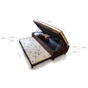 Ver imagem 3 de Cama Box Baú Solteiro Conjugada Ortopédica com Cama Auxiliar Bicama 3 em 1 Suede Marrom