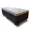Ver imagem 4 de Cama Box Baú Solteiro Conjugada Ortopédica com Cama Auxiliar Bicama 3 em 1 Suede Marrom