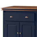 Ver imagem 2 de Balcão Buffet 3 Portas 2 Gavetas Manchester 2001 Linz Móveis - Azul Petróleo/imbuia Glazer