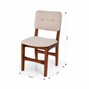 Ver imagem 4 de Conjunto de Mesa com 6 Cadeiras Sabrina Marrom/Nozes