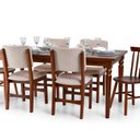 Ver imagem 2 de Conjunto de Mesa com 6 Cadeiras Sabrina Marrom/Nozes