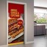 Adesivo Para Porta Amigos, Cerveja E Espetinho- 83X210Cm - 1