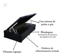 Ver imagem 4 de Cama Box Bau Solteirão 0,96 X 2,03 Blindada Super Reforçada - Branco