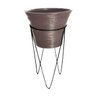 Vasos Planta com Suporte Grande Vaso Grid Sacada Jardim Varanda BGPLASTICOS V1930SG MARROM CHOCOLATE - 15