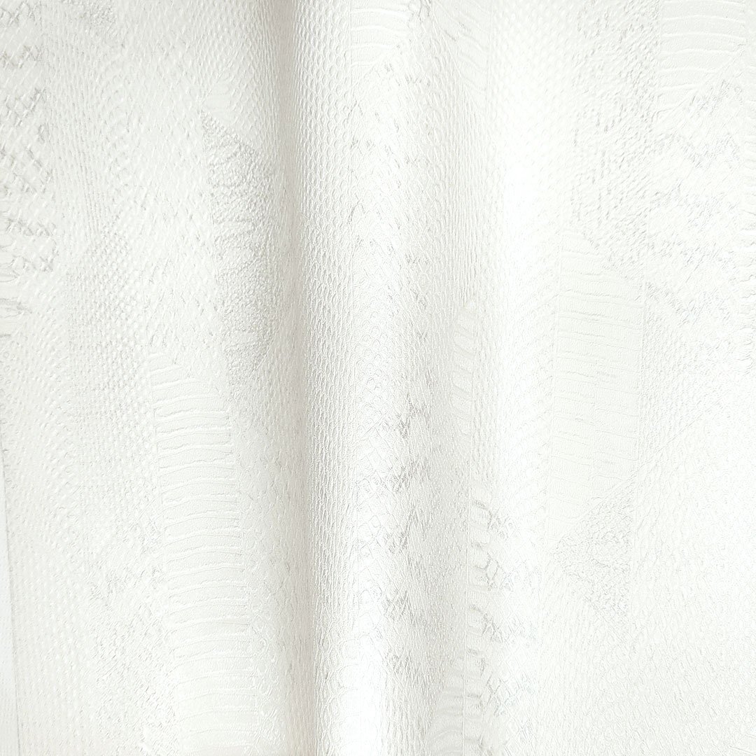 Papel de Parede com Estampa de Croco na Cor Off-white com Leve Brilho para Decoração de Sala, Quarto - 3