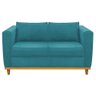 Sofá 2 Lugares Europa Suede Azul Turquesa - Am Decor - 3