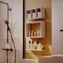Ver imagem 2 de Kit Nichos Prateleiras Eze para Banheiro Decorativo Branco